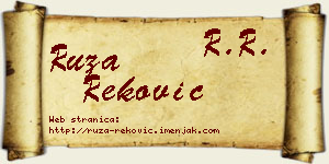 Ruža Reković vizit kartica